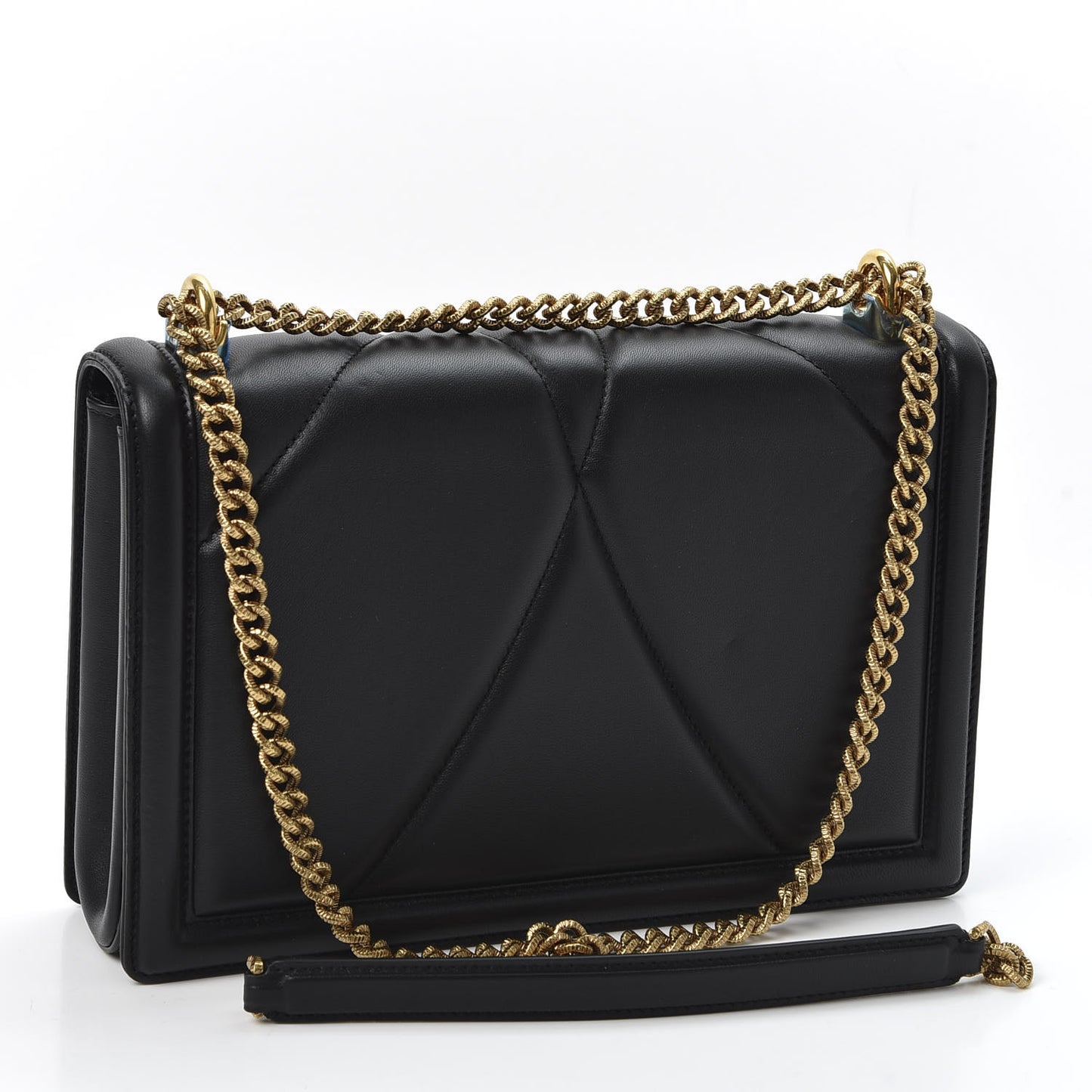 Calfskin Medium Devotion Crossbody Bag Black