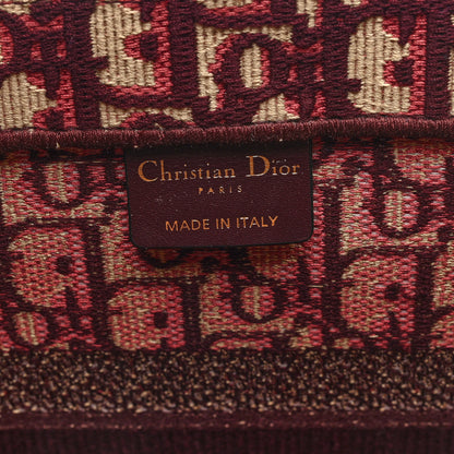 Christian Dior Oblique Medium Book Tote Burgundy Multicolor 6 of 8