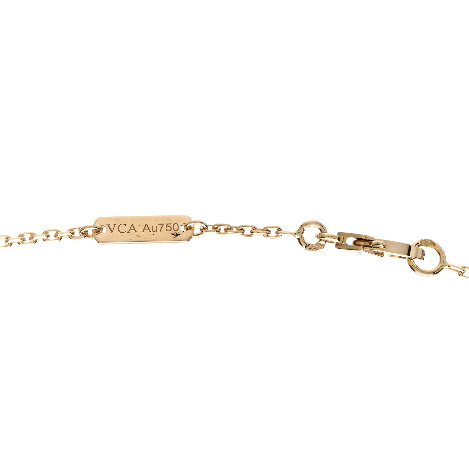 Van Cleef & Arpels 18K Yellow Gold Black Onyx Vintage Alhambra Pendant Necklace 4 of 5