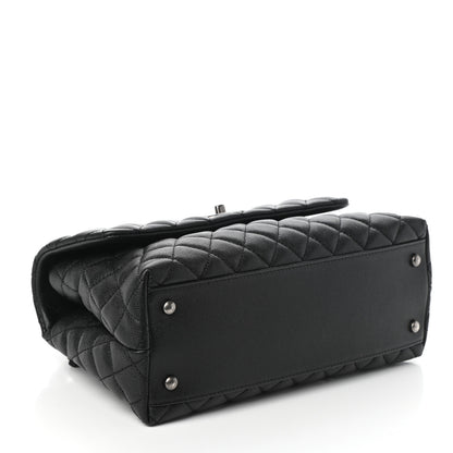 Chanel Caviar Quilted Small Coco Handle Flap Black 4 of 10