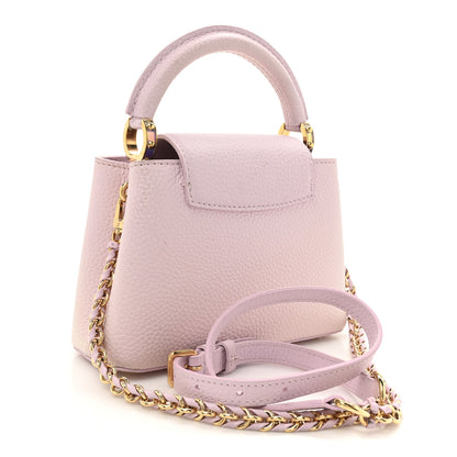 Louis Vuitton Taurillon LV Ski Capucines Mini Pearly Lilac 3 of 14
