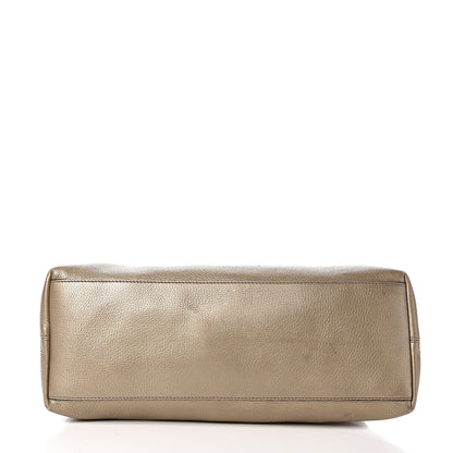 Gucci Metallic Pebbled Calfskin Medium Soho Chain Shoulder Bag Golden Beige 12 of 13