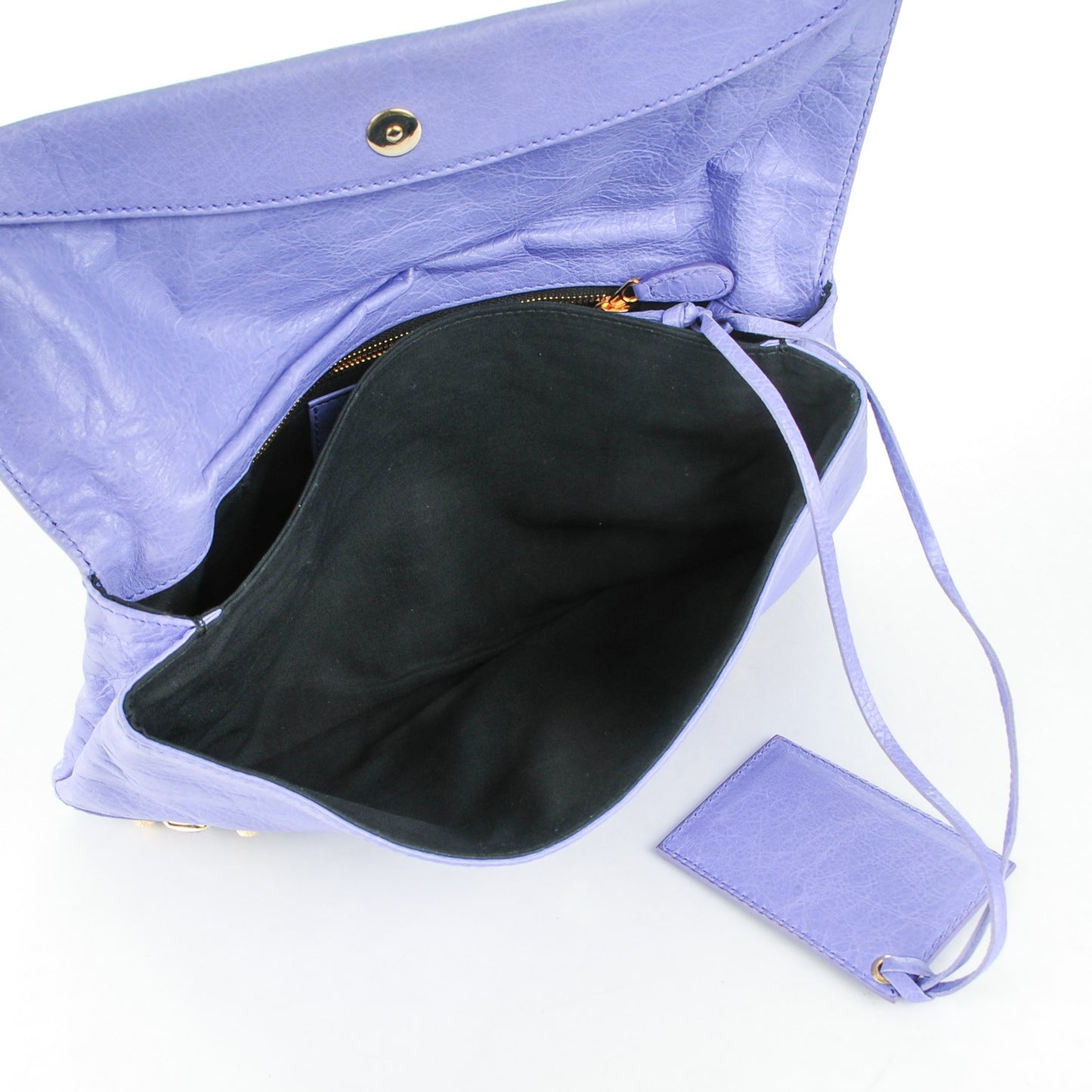Agneau Giant 12 Gold Hardware Envelope Clutch Mauve