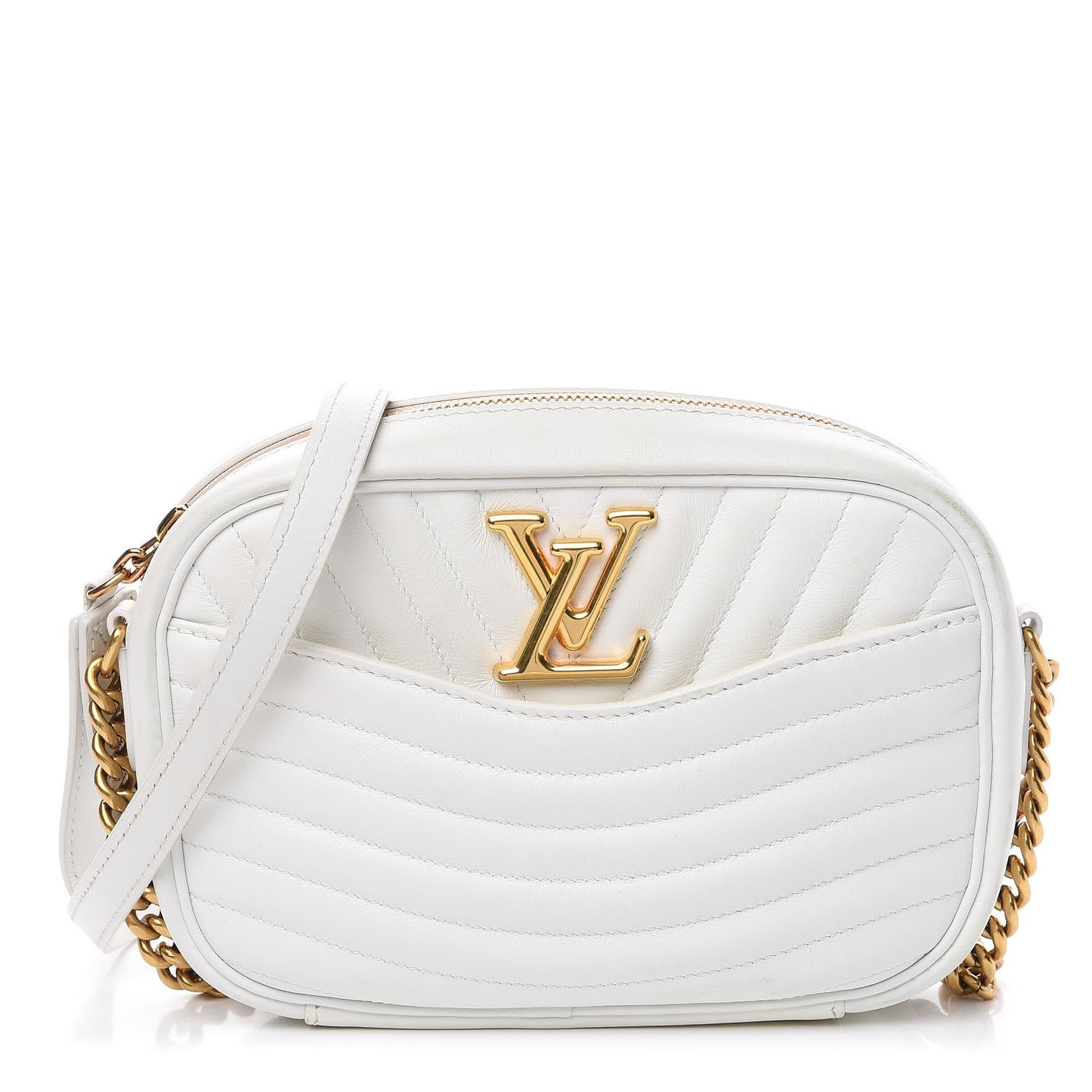 Calfskin New Wave Camera Bag White