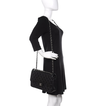 Chanel Lambskin Quilted Jumbo Double Flap Black 3 of 13