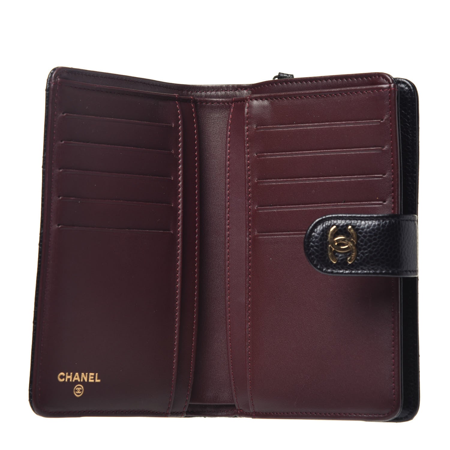 Chanel Caviar Quilted Zipped Pocket Wallet Black 5 of 7