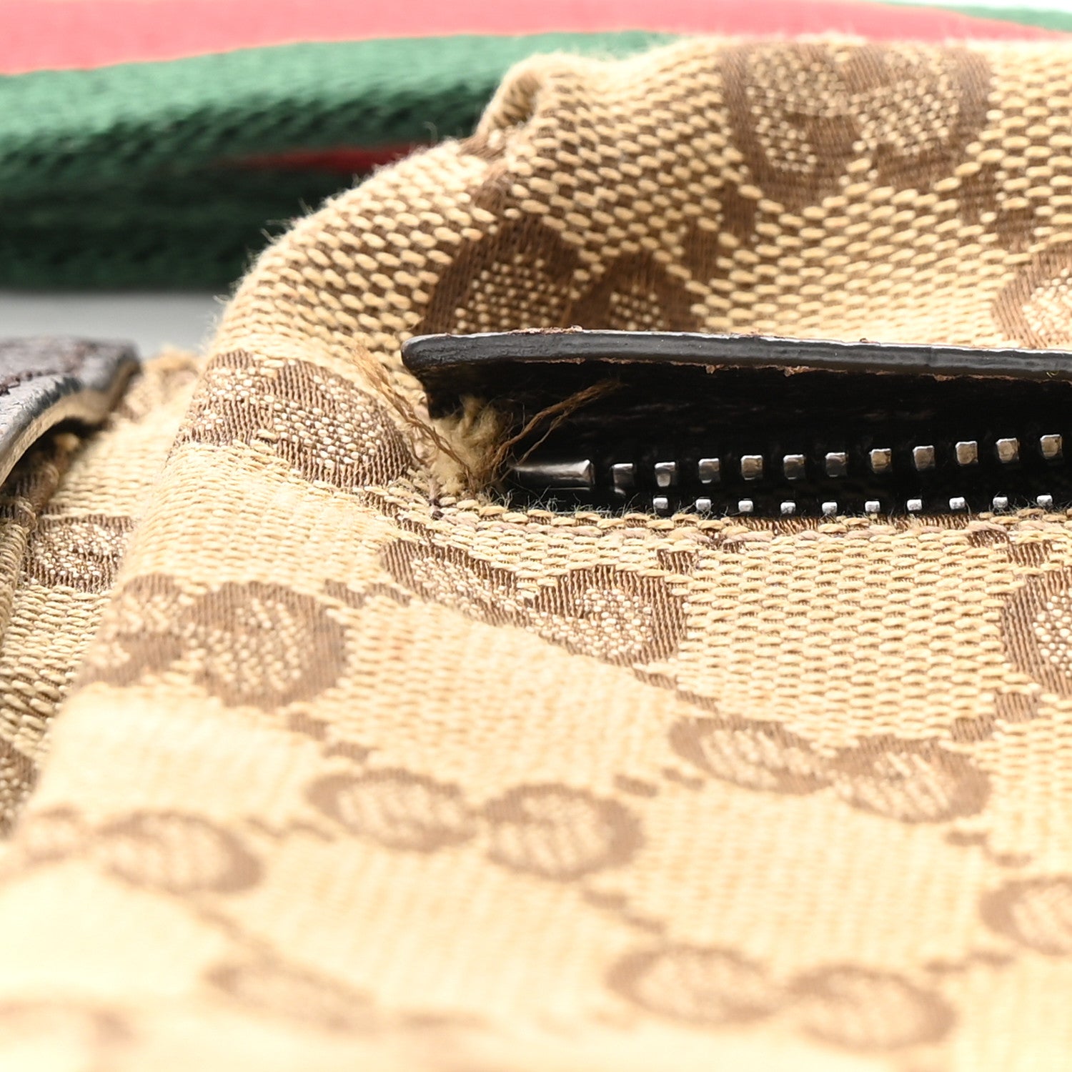 Gucci GG Monogram Double Pocket Belt Bag Dark Brown 10 of 11