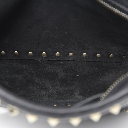 Valentino Garavani Pebbled Calfskin Rockstud Camera Crossbody Bag Black 12 of 14
