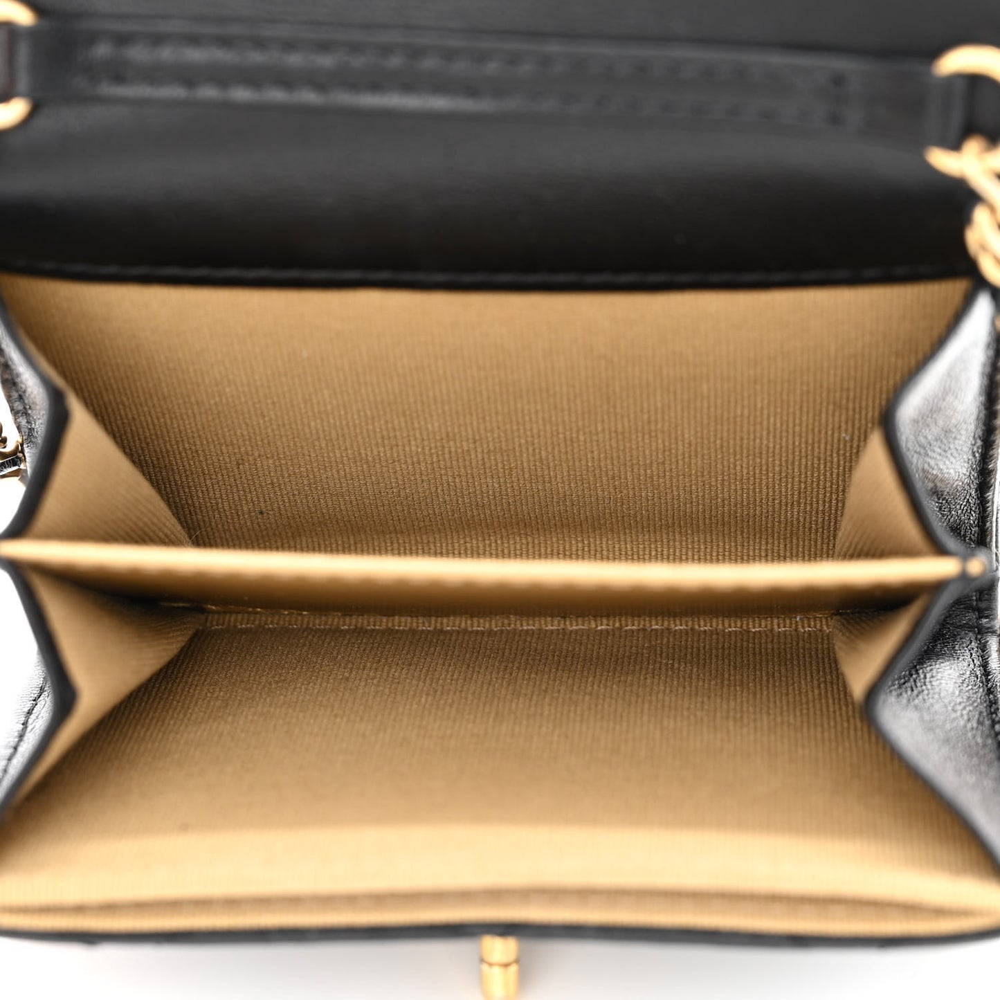 Lambskin Quilted Pearl Crush Clutch With Chain Black