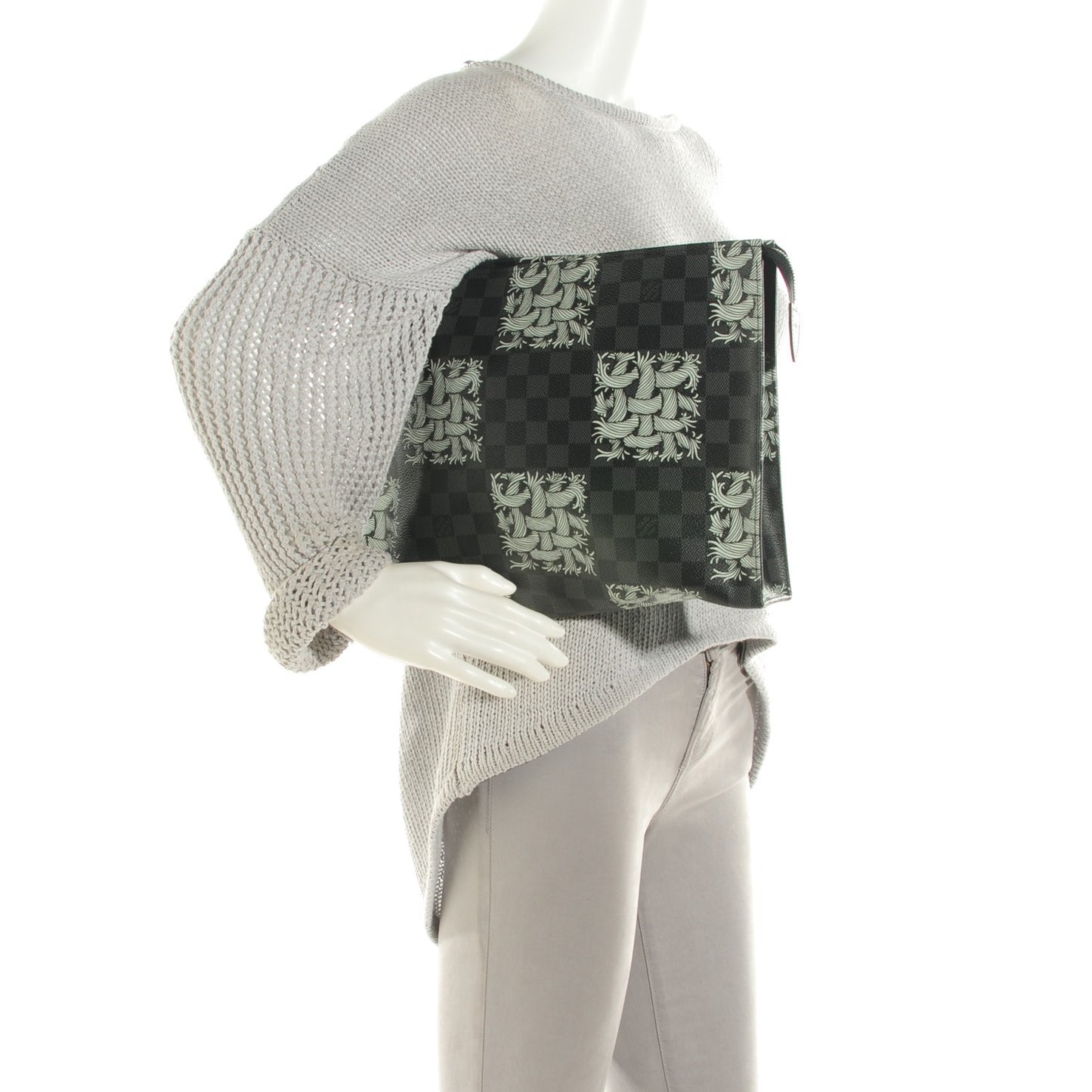 Damier Graphite Rope Pochette Voyage White