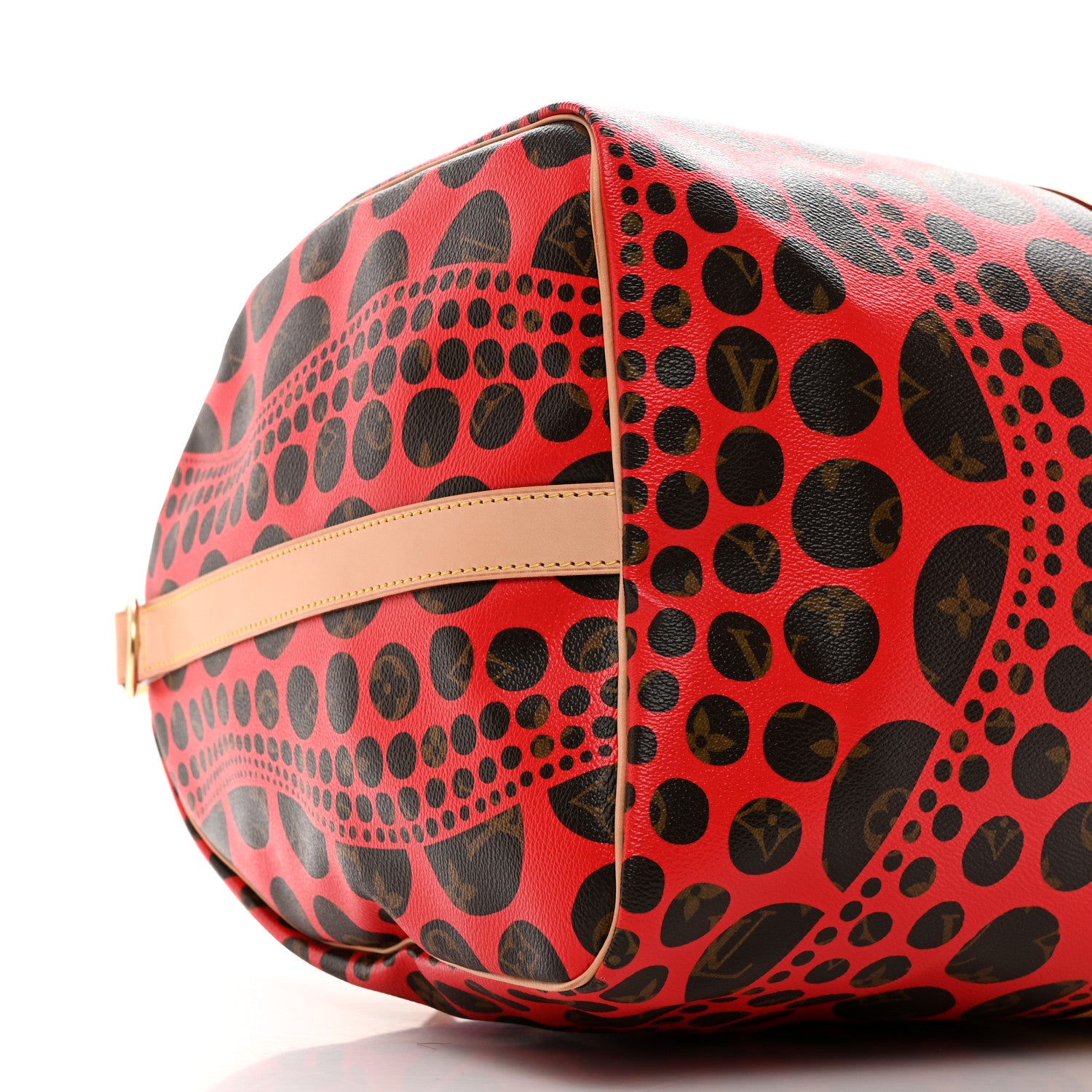 Louis Vuitton Monogram Kusama Pumpkin Dots Keepall Bandouliere 55 Red 8 of 11
