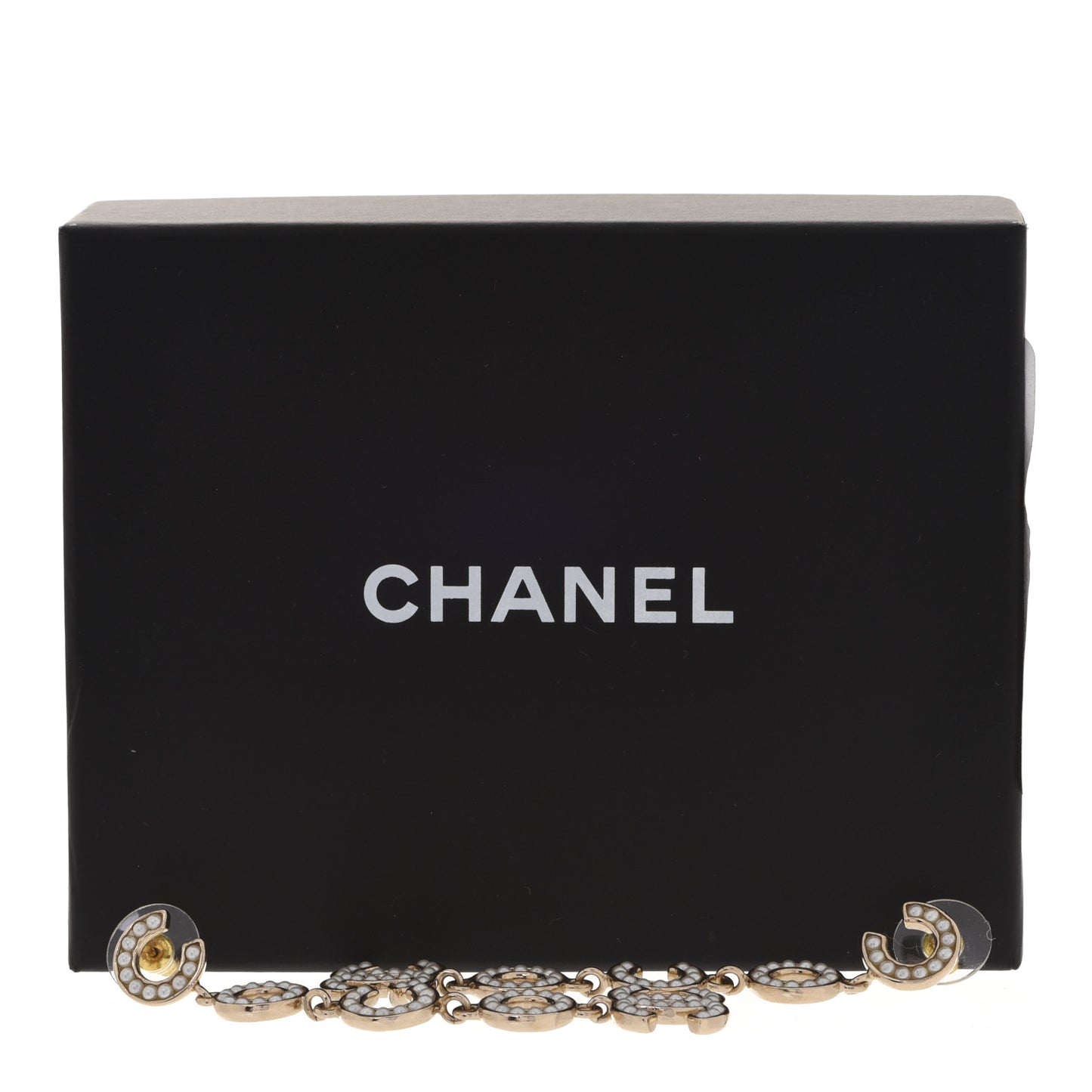 Pearl Coco Drop Earrings Gold