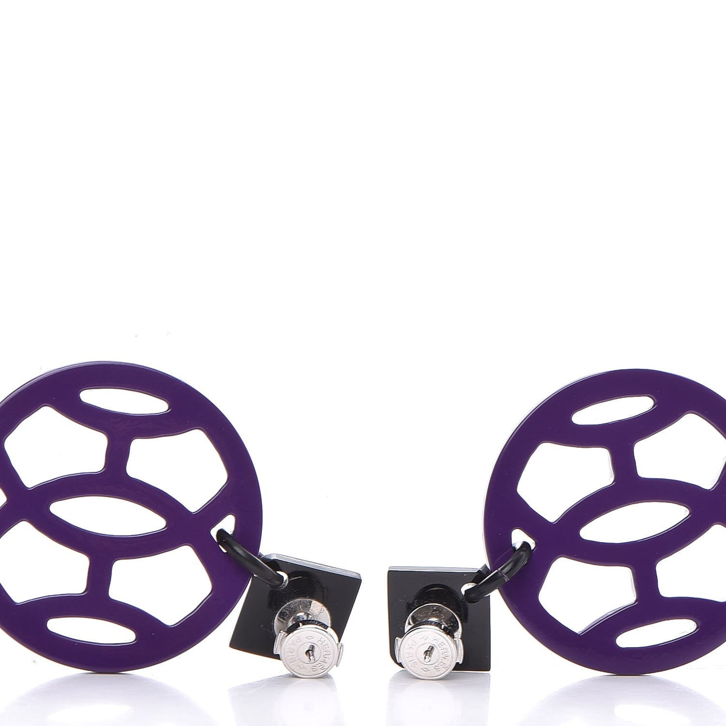 Buffalo Horn Lacquer Hava Earrings Purple