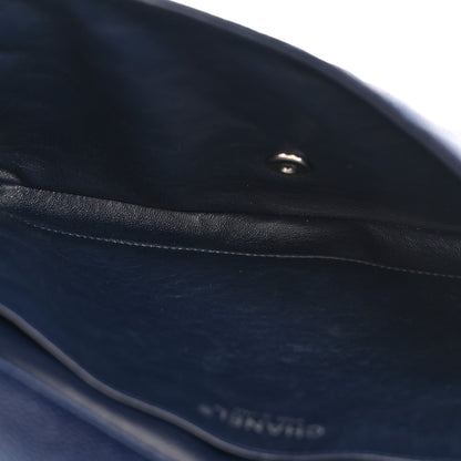 Chanel Caviar Quilted Clutch With Chain Flap Navy Blue 5 of 13