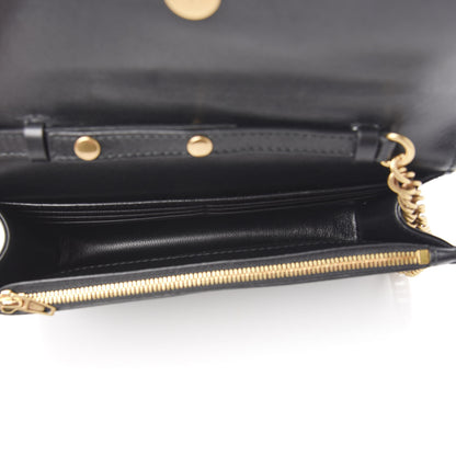 Balenciaga Patent Losange Monogram Embossed BB Wallet On Chain Black 4 of 8
