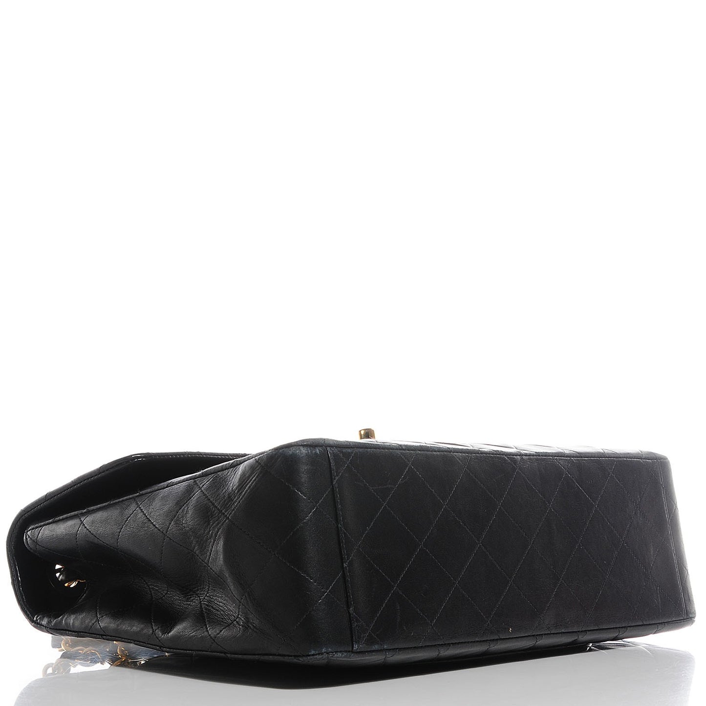 Lambskin Quilted XL Jumbo Flap Black