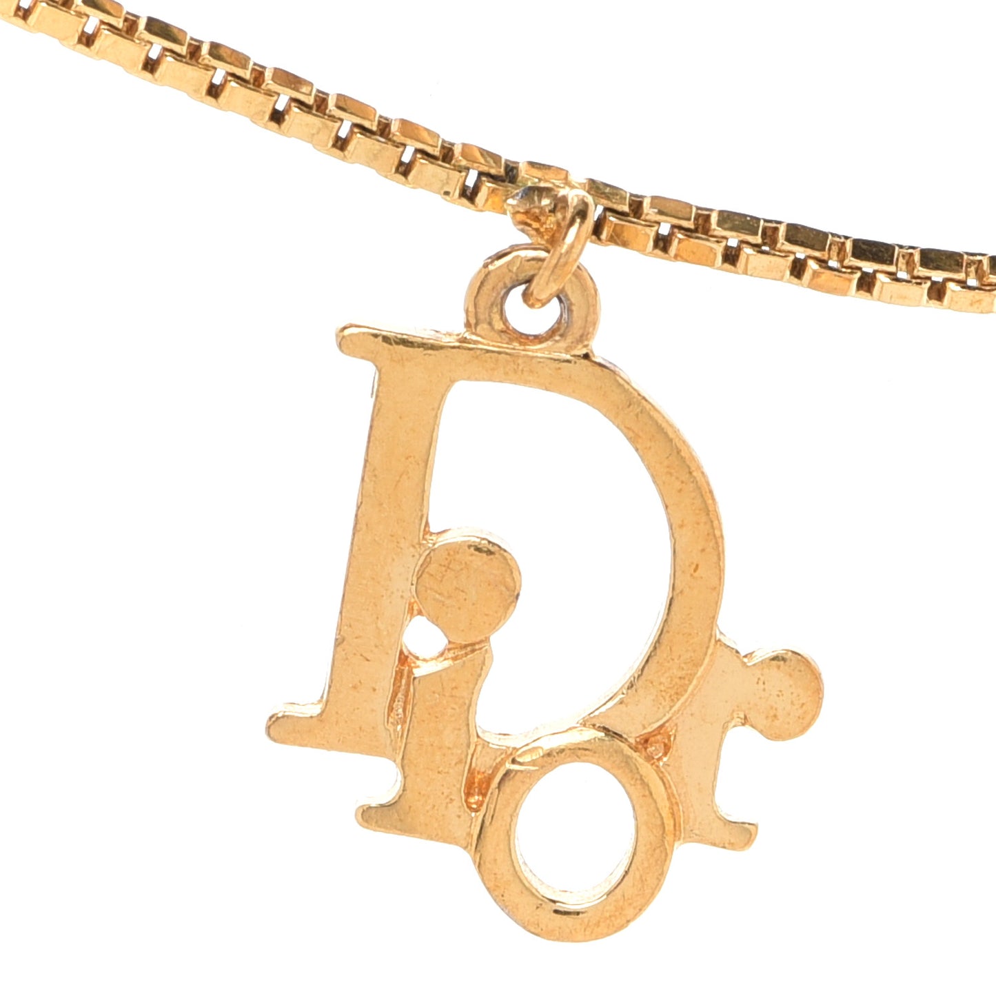 Metal Logo Multi Charm Bracelet Gold