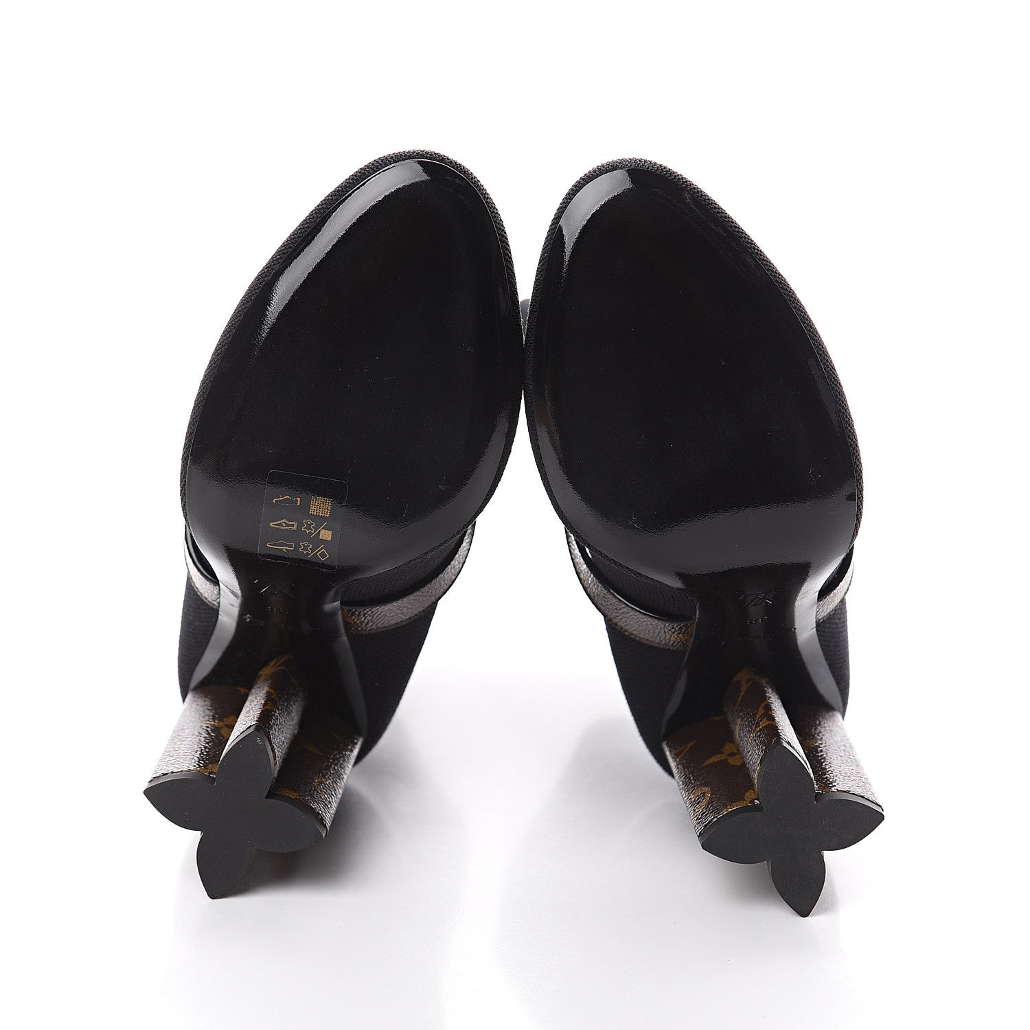 Louis Vuitton Monogram Stretch Fabric Silhouette Ankle Boots 38 Black 5 of 6
