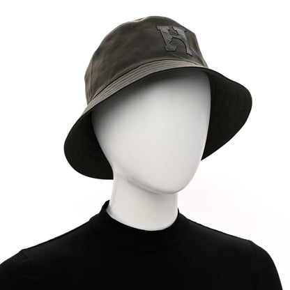 Hermes Cotton Twill Lambskin Fred H'Cheval Bucket Hat 59 Bronze 4 of 14