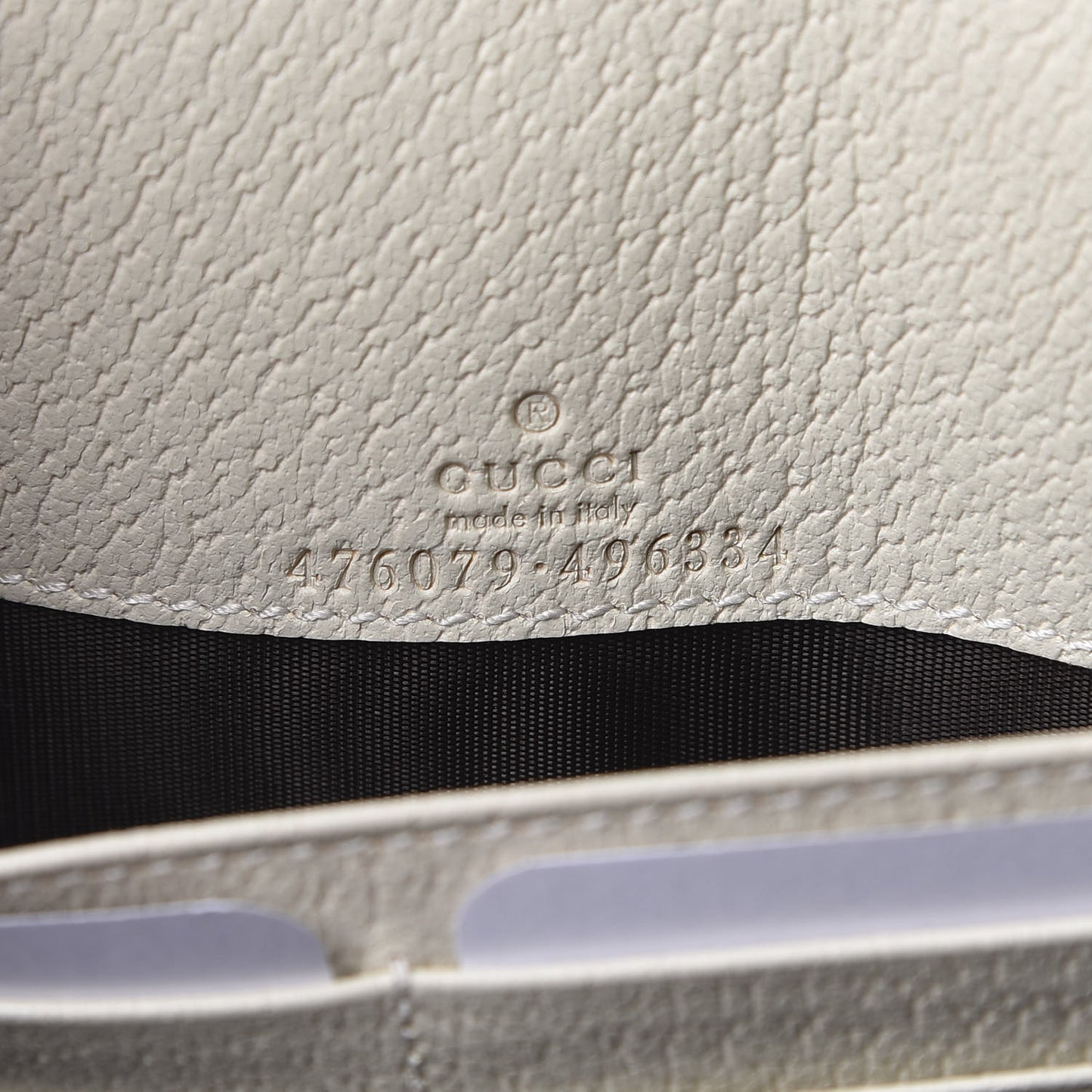 GG Supreme Monogram Web Queen Margaret Chain Wallet White