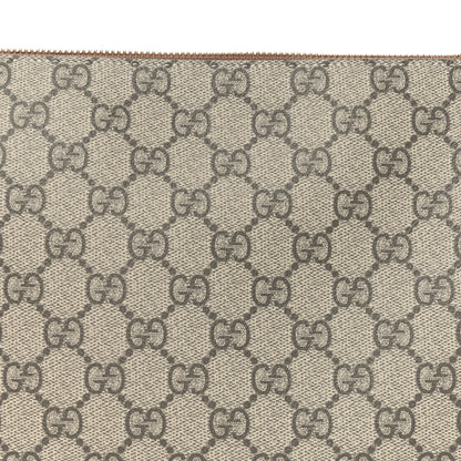 Gucci GG Supreme Monogram Emblem Medium Shoulder Bag Beige Ebony Sundial 8 of 10
