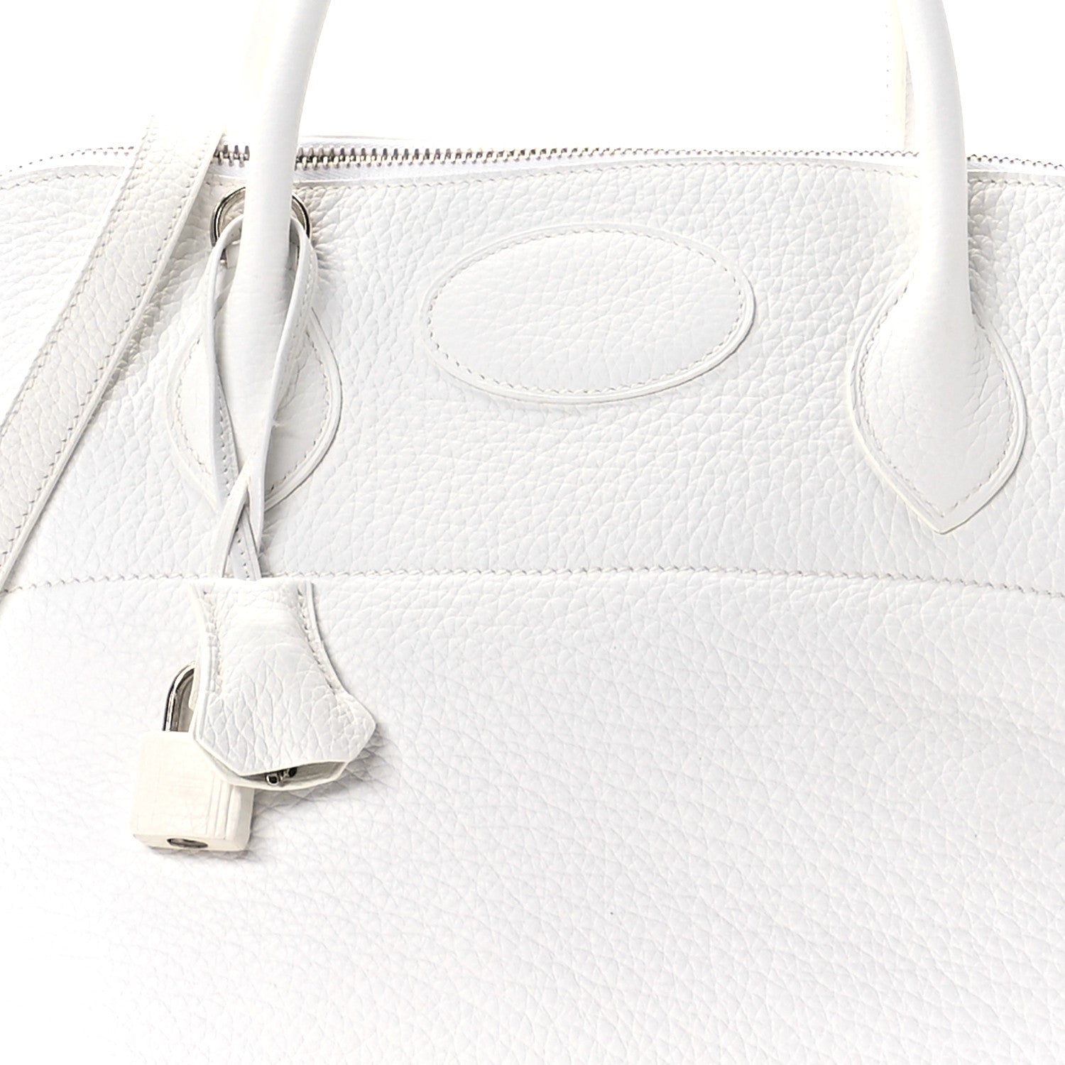 Hermes Taurillon Clemence Bolide 35 White 8 of 10