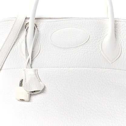 Hermes Taurillon Clemence Bolide 35 White 8 of 10