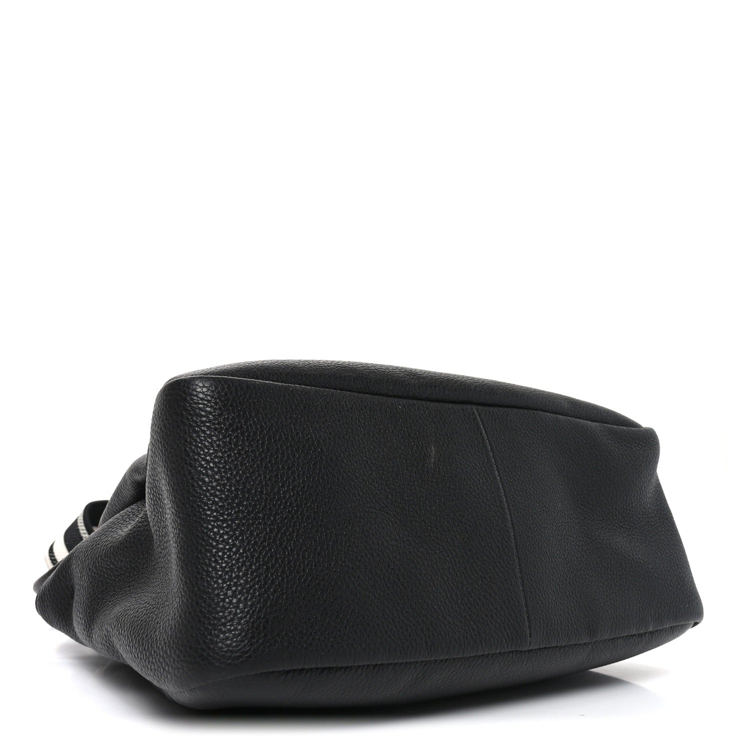 Prada Vitello Daino Soft Medium Zippered Top Handle Bag Black 4 of 9