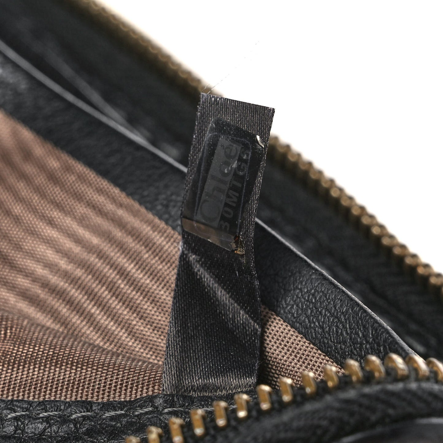 Grained Calfskin Marcie Long Zip Around Wallet Black