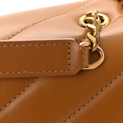 Saint Laurent Calfskin Y Quilted Monogram Small Loulou Chain Satchel Dark Natural 10 of 10