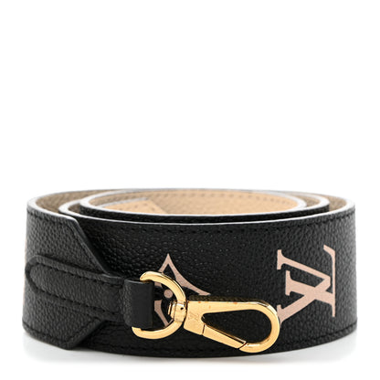 Louis Vuitton Empreinte Monogram Bandouliere Shoulder Strap Black Beige 1 of 5
