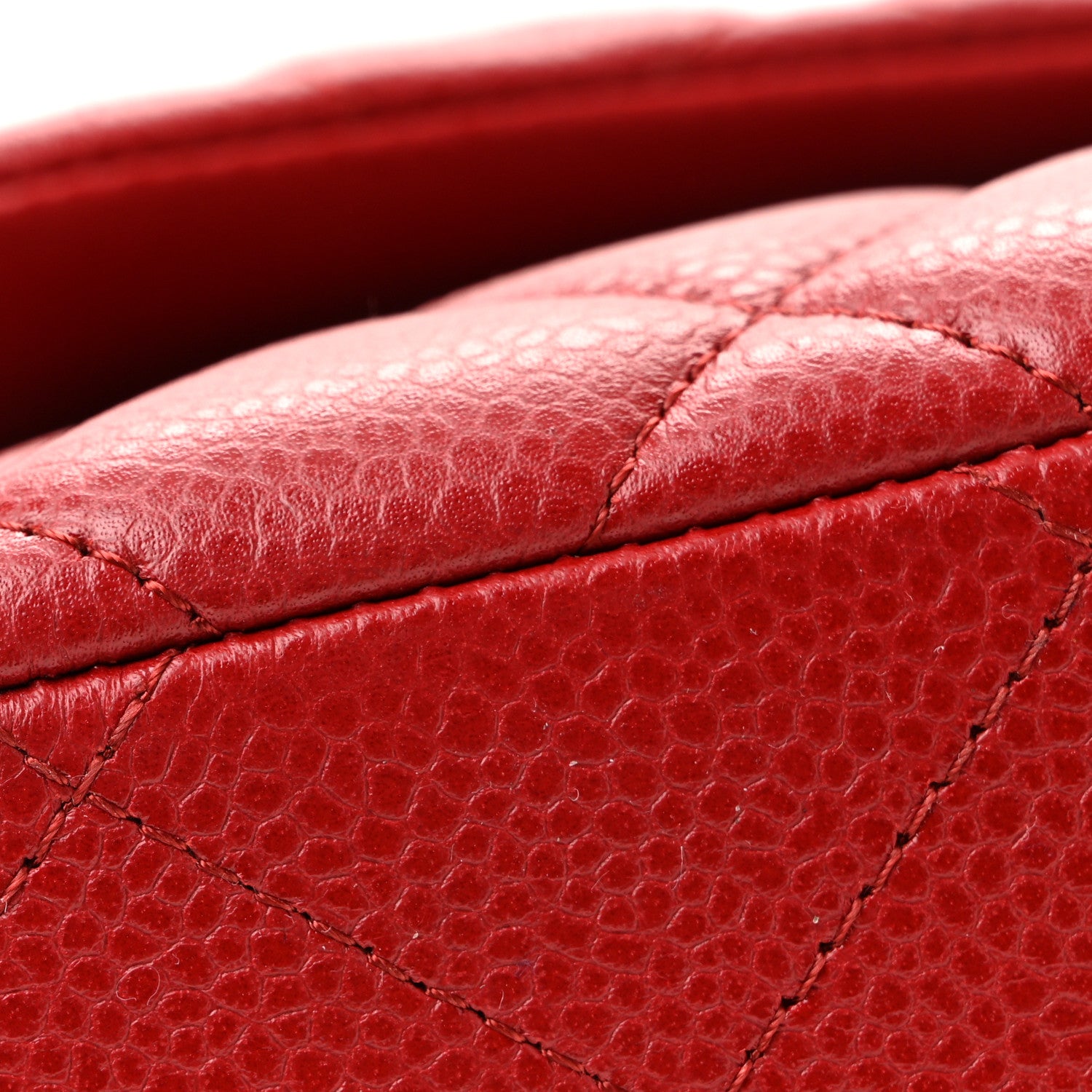 Chanel Caviar Quilted Jumbo Double Flap Dark Red 29 of 40