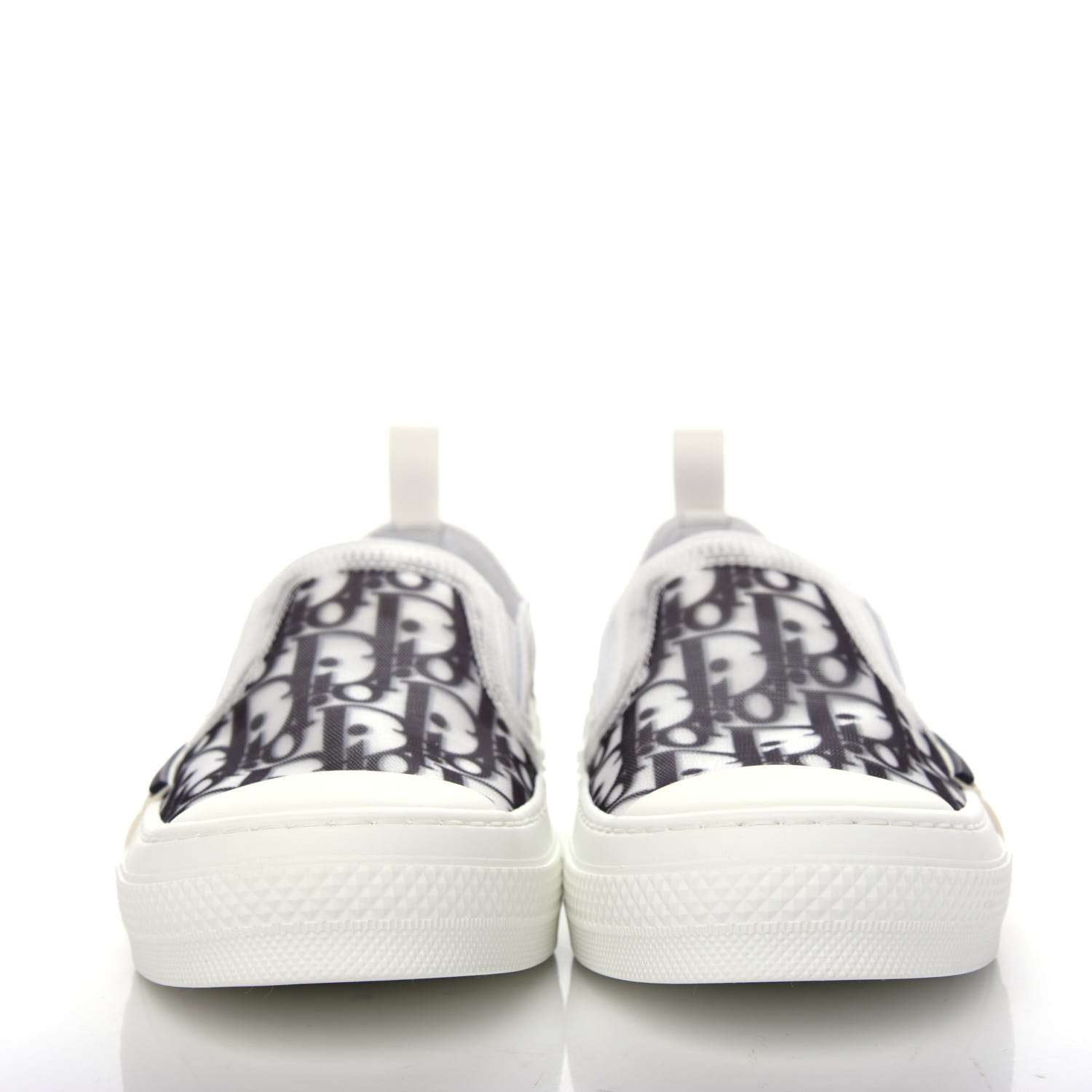 Christian Dior Technical Canvas Oblique Mens B23 Slip On Sneakers 38 Black White 2 of 11