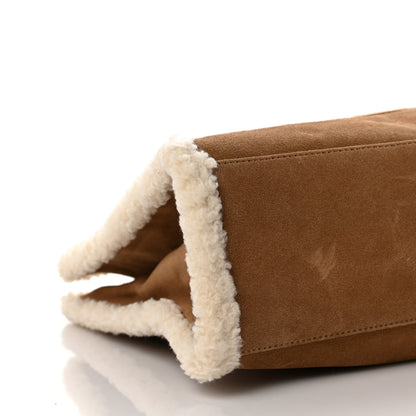 Telfar X UGG Suede Shearling Medium Shopping Bag Chestnut 8 of 9