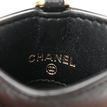 Chanel Pearl Lambskin Pearl Crown CC Wristlet Multi Pouches Black 6 of 11