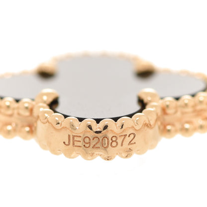 Van Cleef & Arpels 18K Yellow Gold Black Onyx 5 Motifs Vintage Alhambra Bracelet 6 of 7