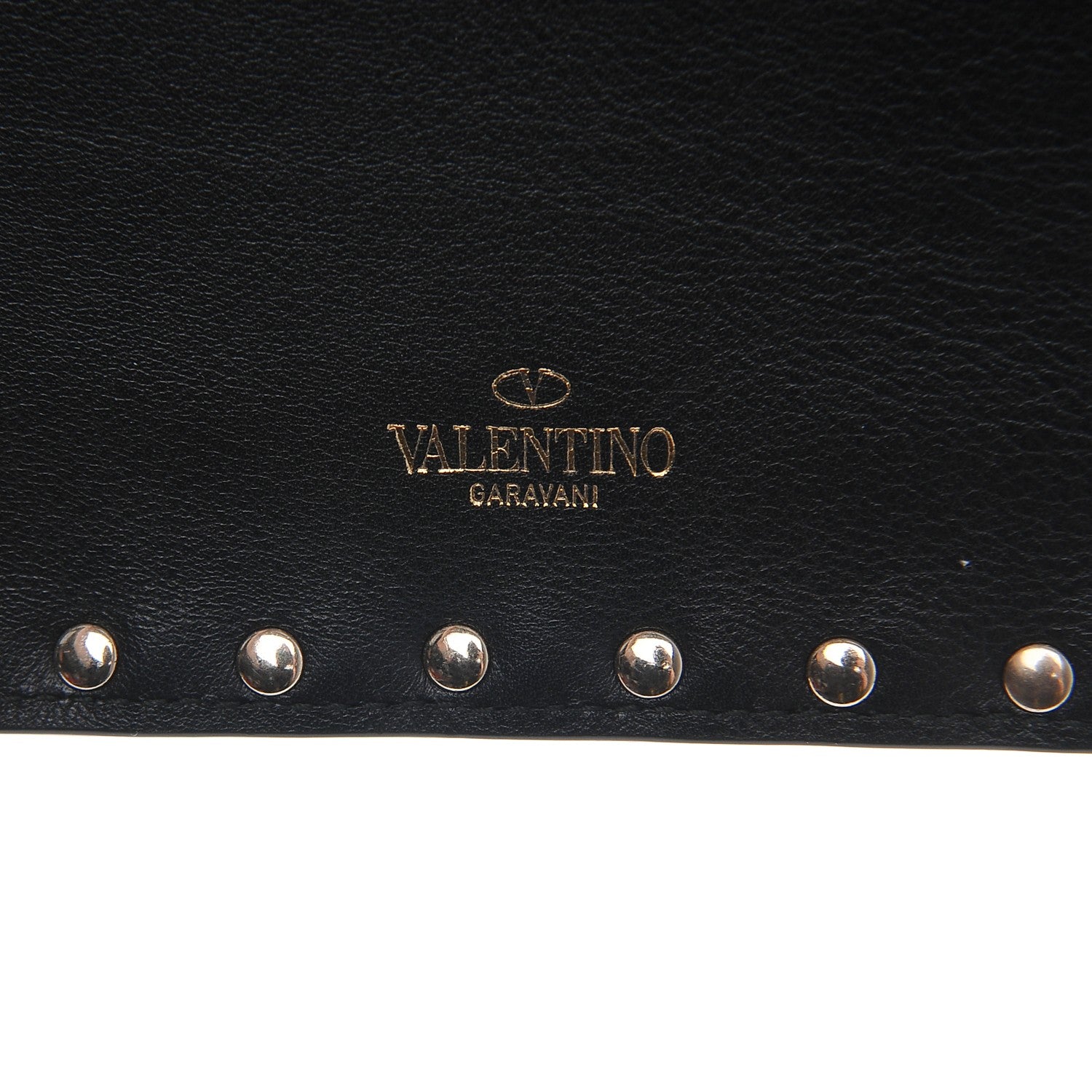 Valentino Garavani Vitello Large Rockstud Zip Pouch Black 7 of 7