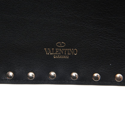 Valentino Garavani Vitello Large Rockstud Zip Pouch Black 7 of 7