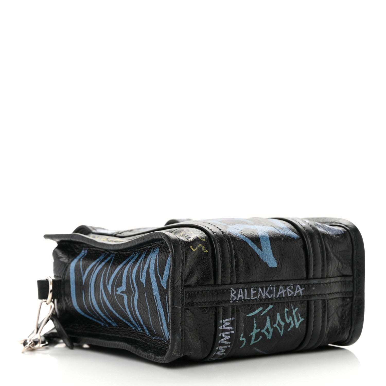 Balenciaga Agneau Arena Graffiti All Over XXS Bazar Shopper Tote Black Multicolor 4 of 12