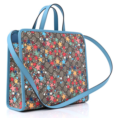 Gucci GG Supreme Monogram Star Print Childrens Tote Blue Multicolor 3 of 10