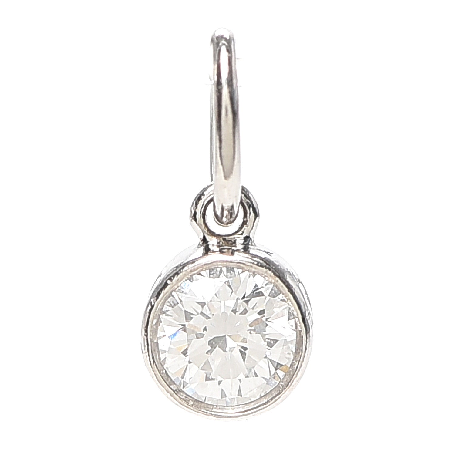 Tiffany Platinum Diamond .14ct Charm 1 of 5