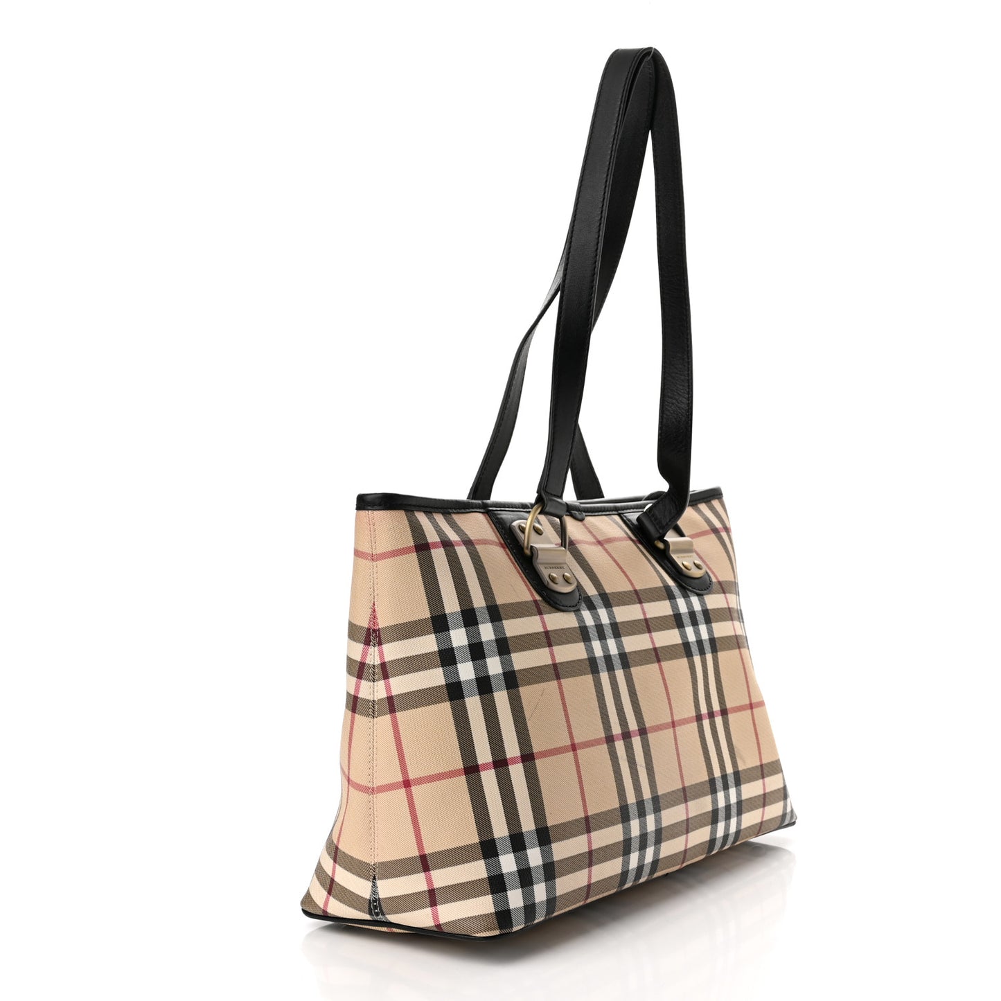 House Check Tote Black
