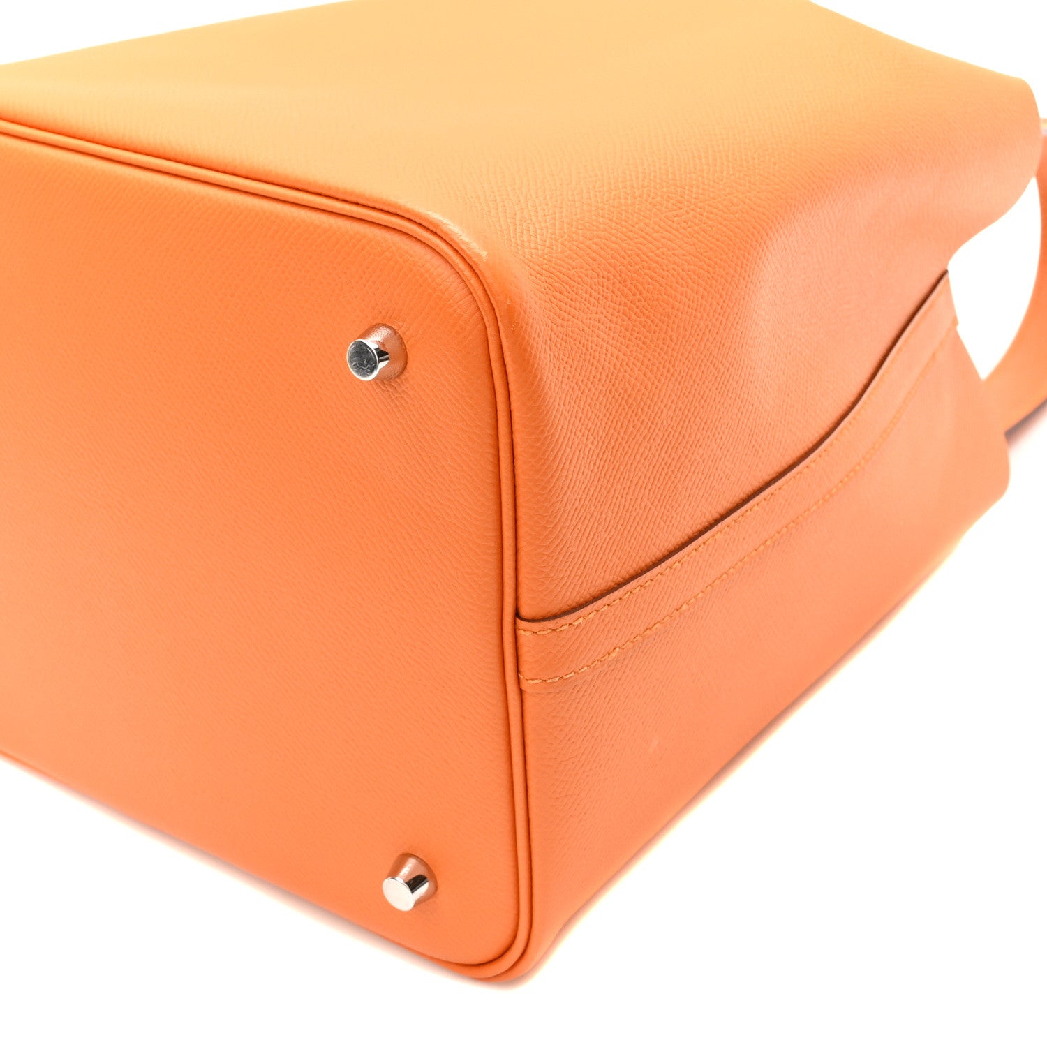 Hermes Epsom Tressage De Cuir Picotin Lock 22 MM Abricot Rose Azalee Gold 9 of 9
