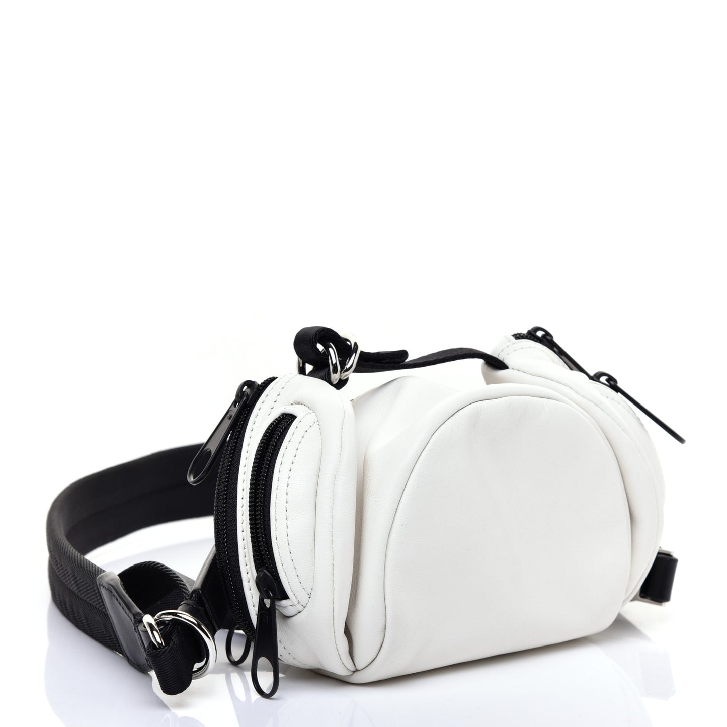 Lambskin Belt Bag White Black