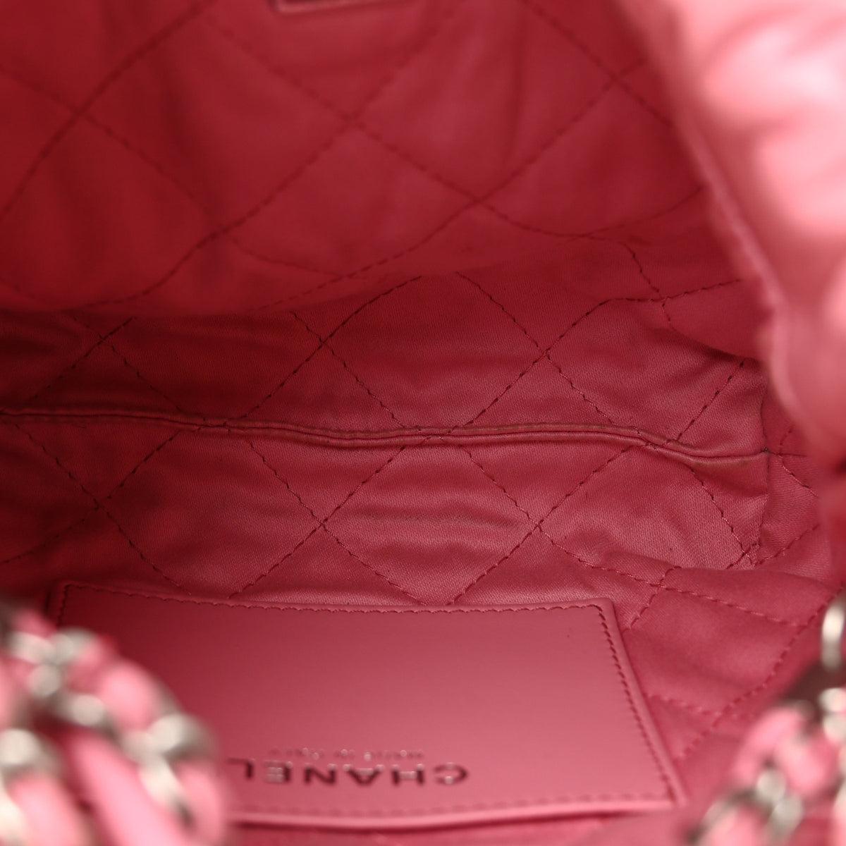 Shiny Calfskin Quilted Mini Chanel 22 Pink