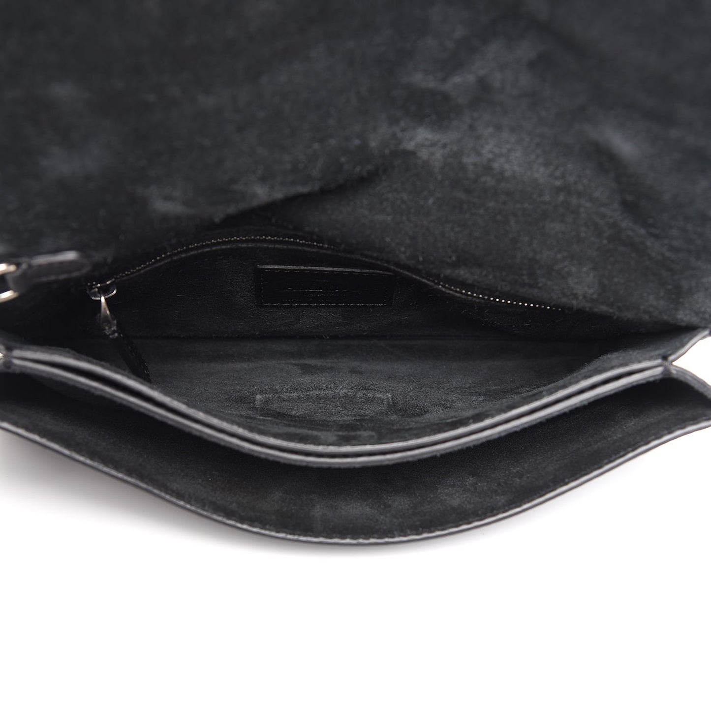 Pebbled Calfskin Rockstud Rolling Wristlet Clutch Black