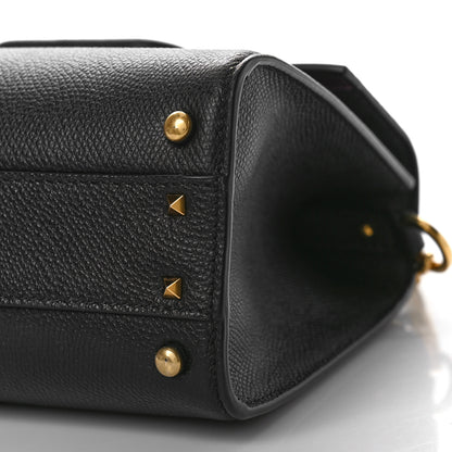 Valentino Garavani Grainy Calfskin Small VSling Top Handle Bag Black 8 of 8