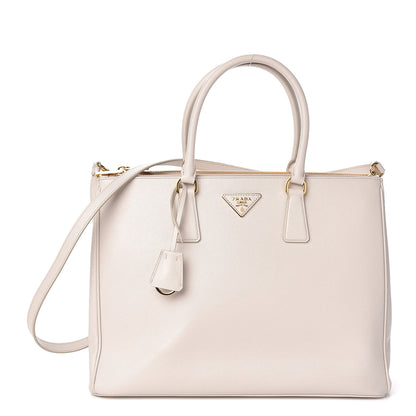 Prada Saffiano Large Galleria Double Zip Tote Talco 1 of 10