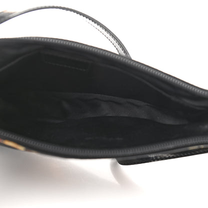 Christian Dior Satin Embroidered Koi Saddle Bag Black 4 of 9