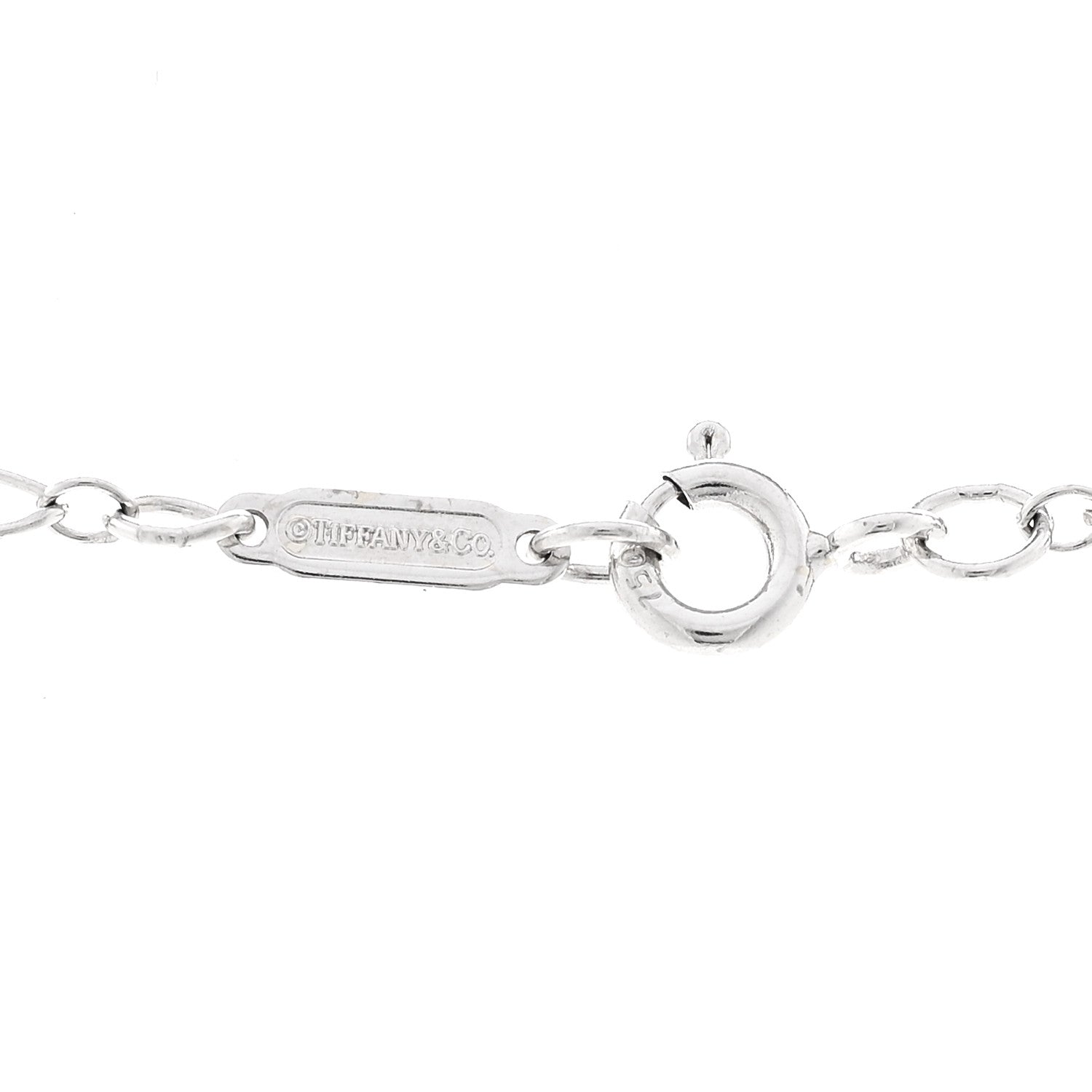 Tiffany Platinum 18K White Gold Diamond 1.17ctw Petals Key Pendant Necklace 5 of 5
